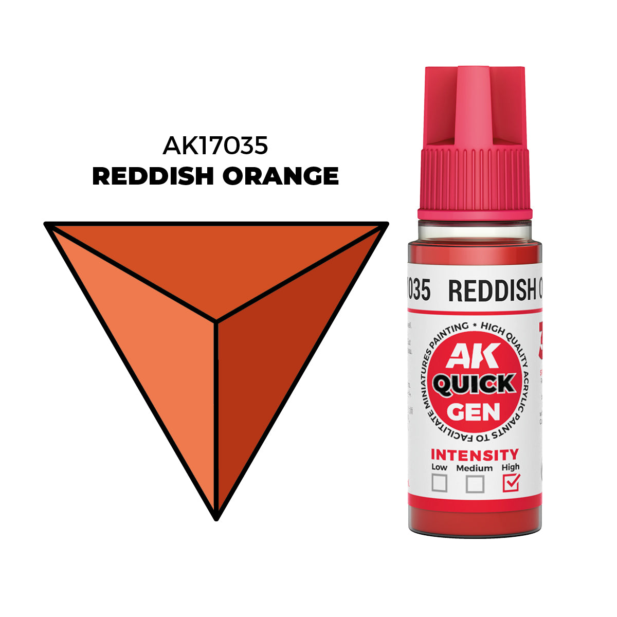 AK Interactive Quick Gen Colors: Reddish Orange (18ml)