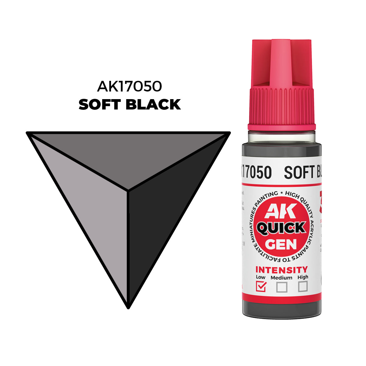 AK Interactive Quick Gen Colors: Soft Black (18ml)