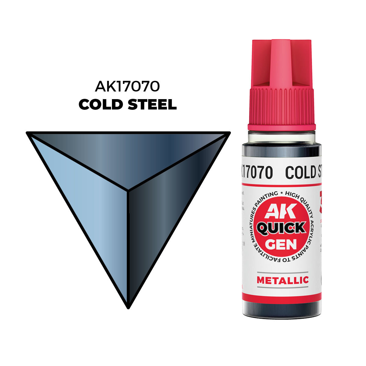AK Interactive Quick Gen Colors: Cold Steel (18ml)
