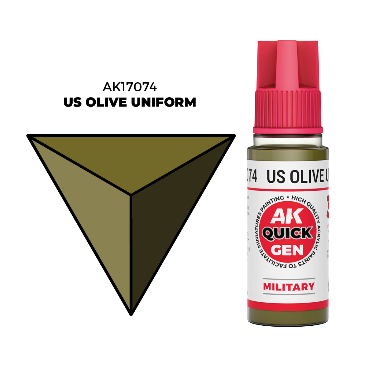 AK Interactive Quick Gen Colors: US Olive Uniform (18ml)