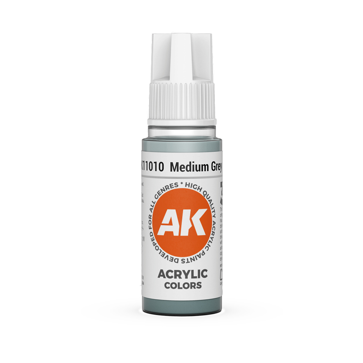 AK Interactive 3rd Gen Acrylic: Medium Grey (18ml)