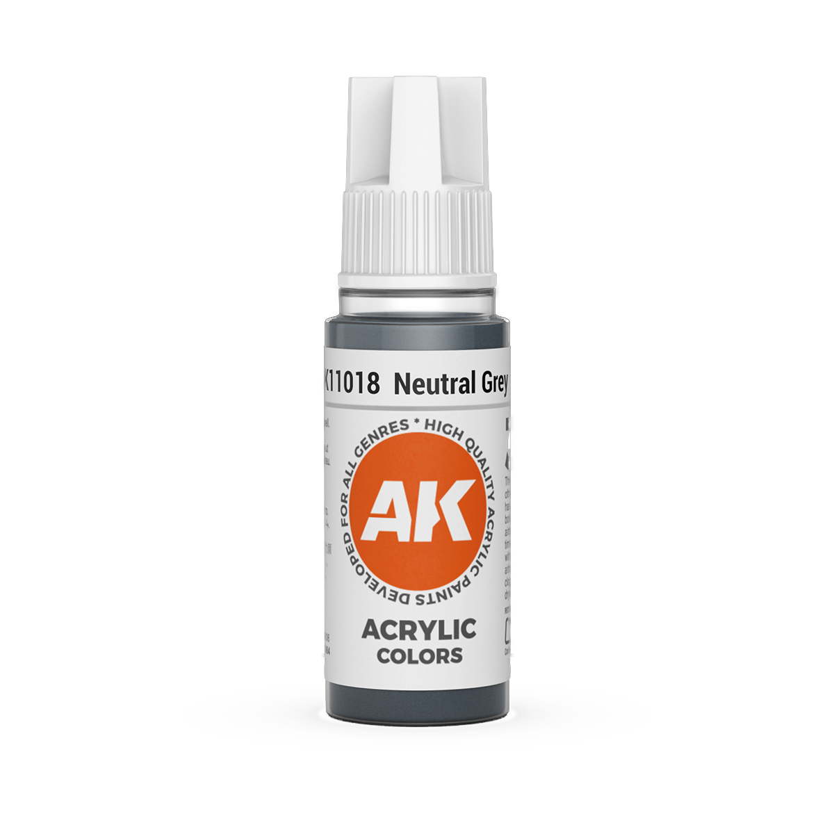 AK Interactive 3rd Gen Acrylic: Neutral Grey (18ml)