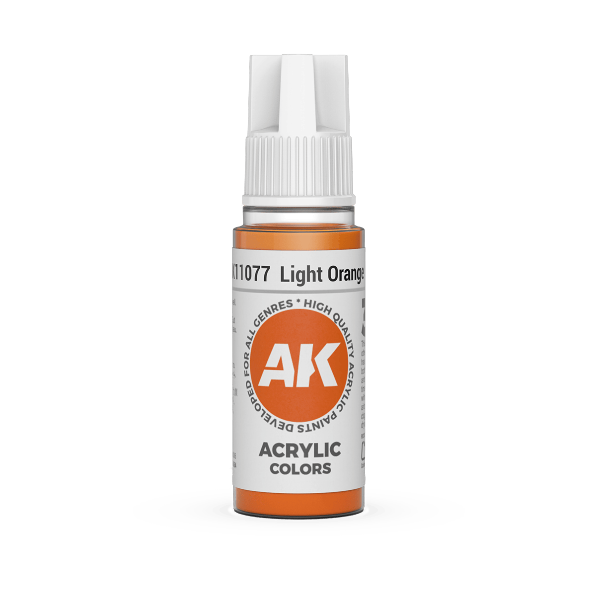 AK Interactive 3rd Gen Acrylic: Light Orange (18ml)