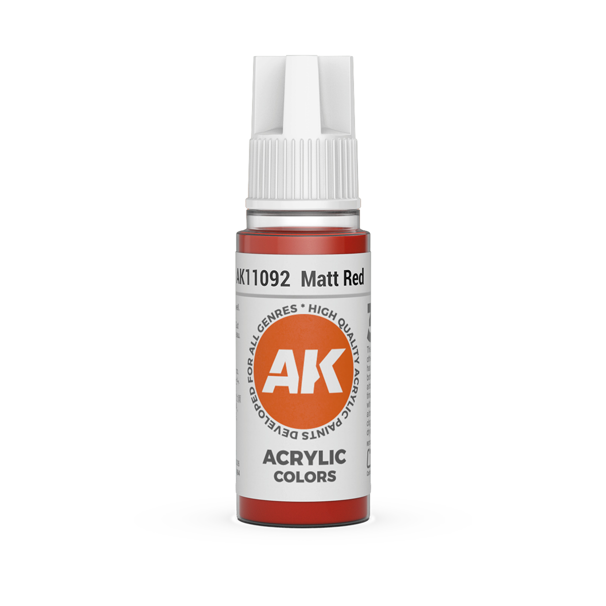 AK Interactive 3rd Gen Acrylic: Matt Red (18ml)