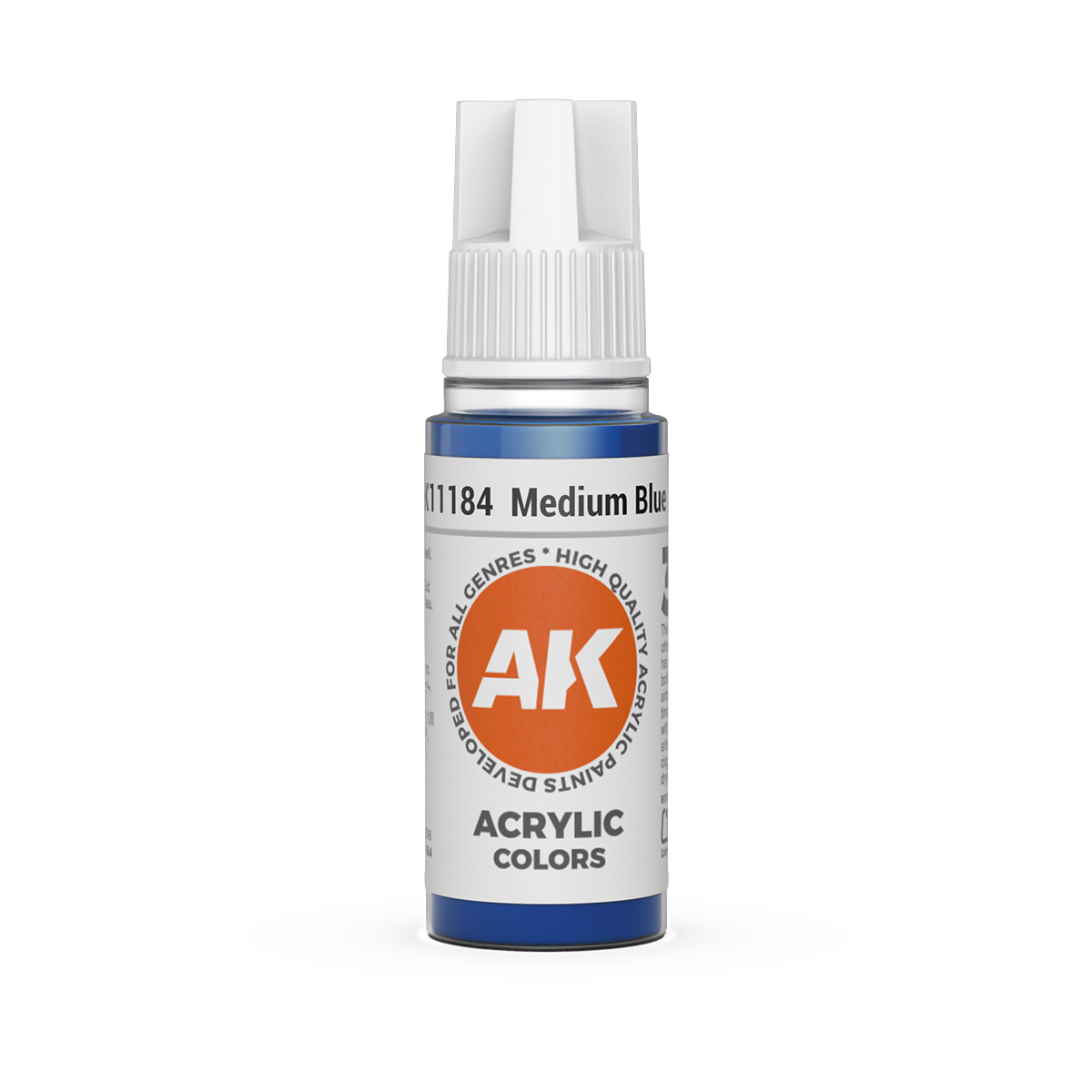 AK Interactive 3rd Gen Acrylic: Medium Blue (18ml)