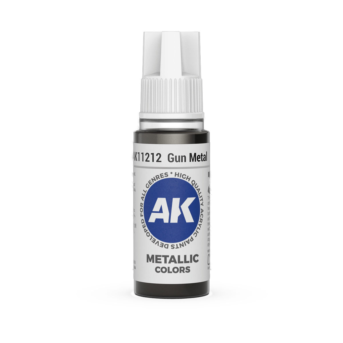 AK Interactive 3rd Gen Acrylic: Gun Metal (18ml)