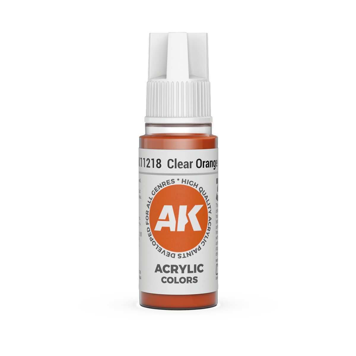 AK Interactive 3rd Gen Acrylic: Clear Orange (18ml)