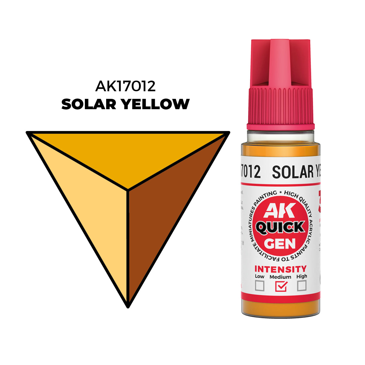 AK Interactive Quick Gen Colors: Solar Yellow (18ml)