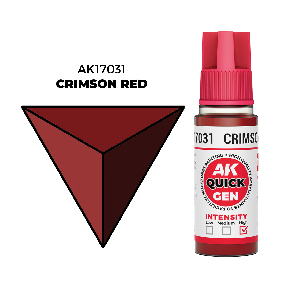 AK Interactive Quick Gen Colors: Crimson Red (18ml)